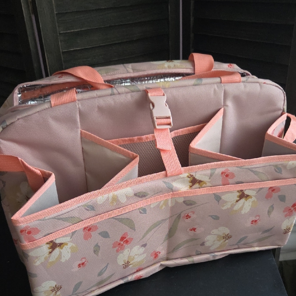 Floral Pink Organizer Caddy Tote - Women's Accessories